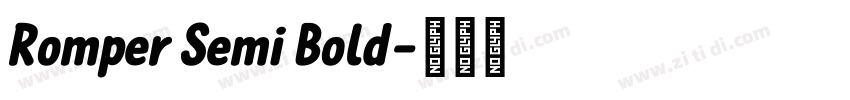 Romper Semi Bold字体转换 Romper Semi Bold字体转换